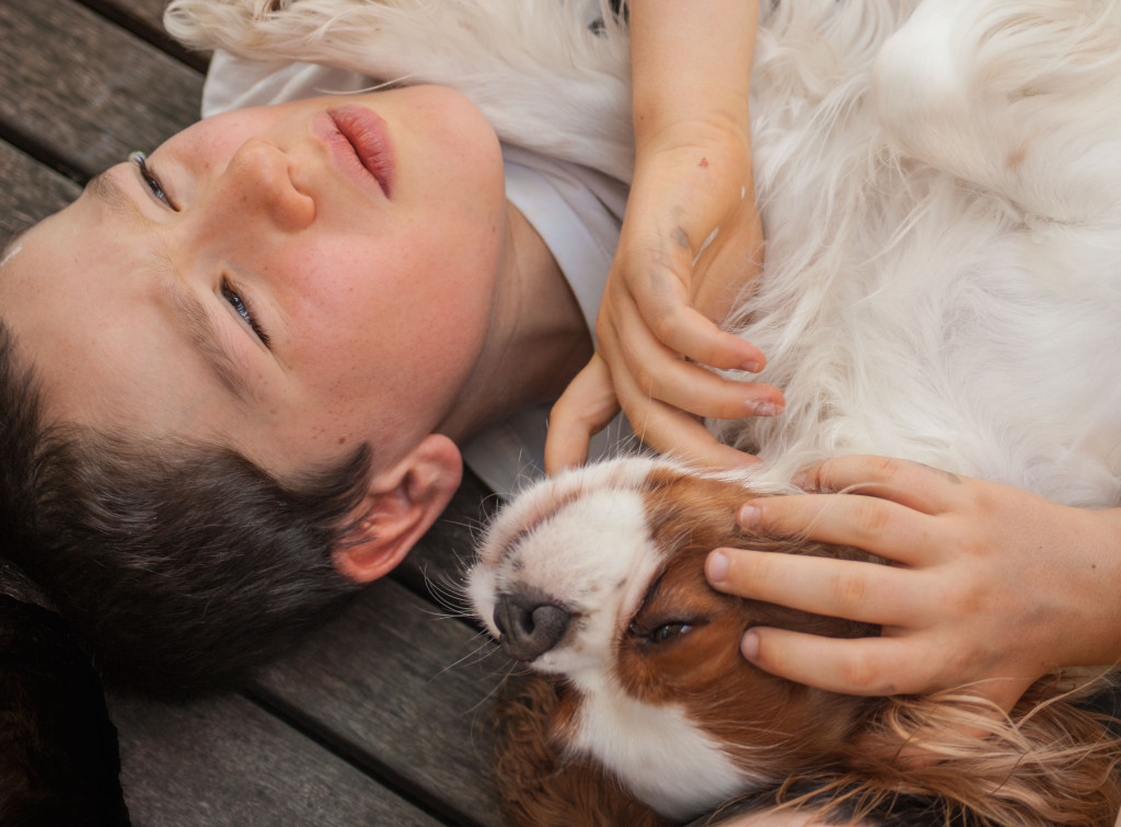 boy and dog