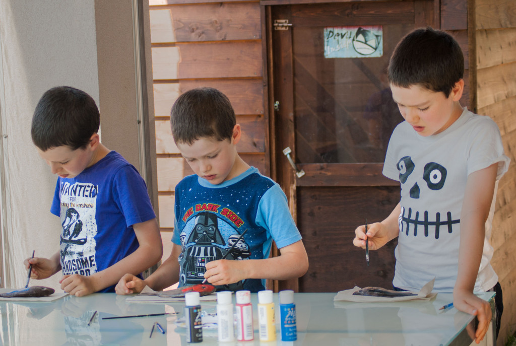 painting fish from history craft for kids